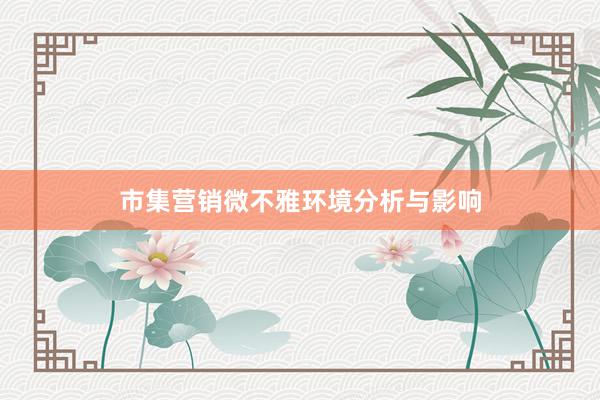 市集营销微不雅环境分析与影响